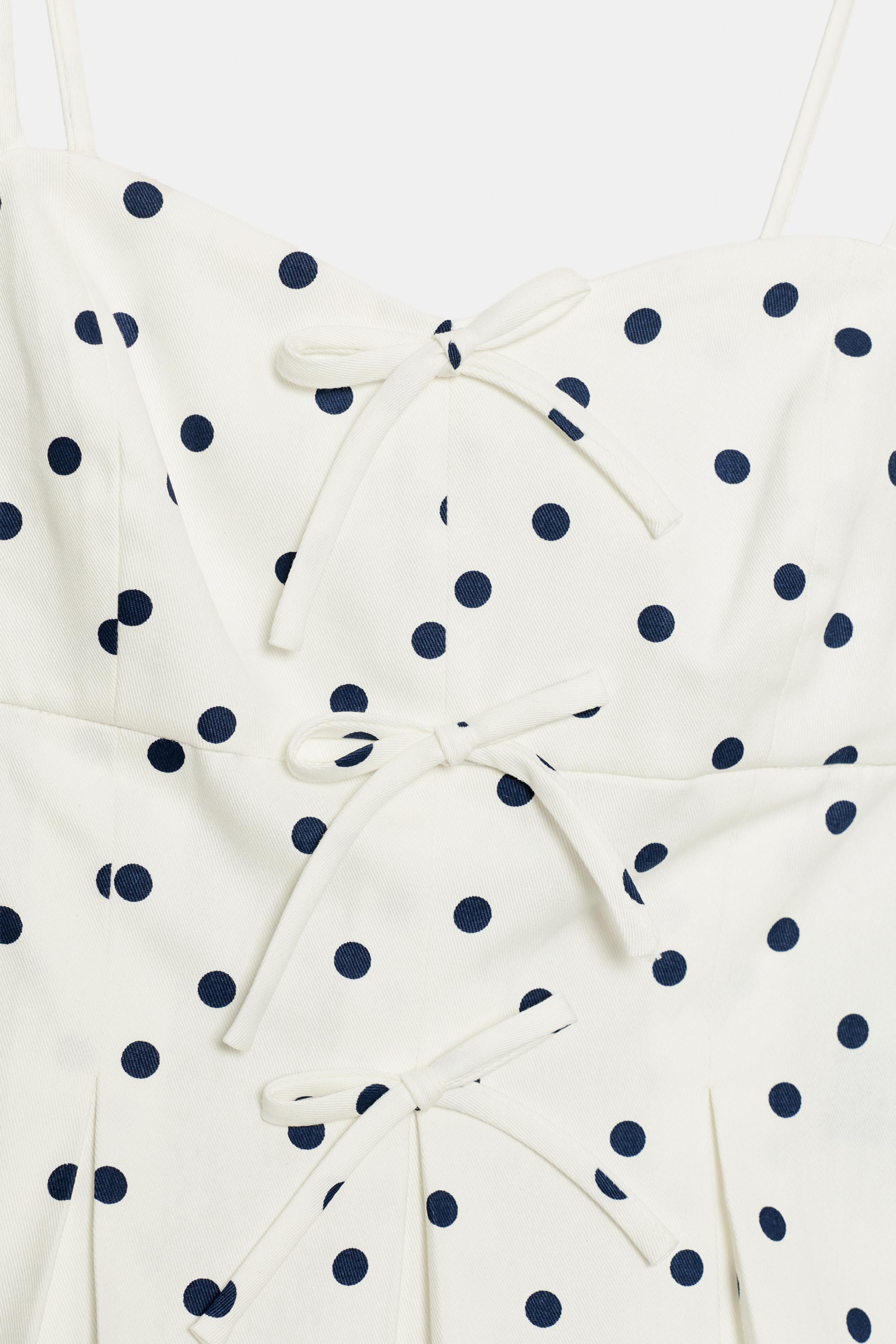 POLKA DOT PEPLUM TOP